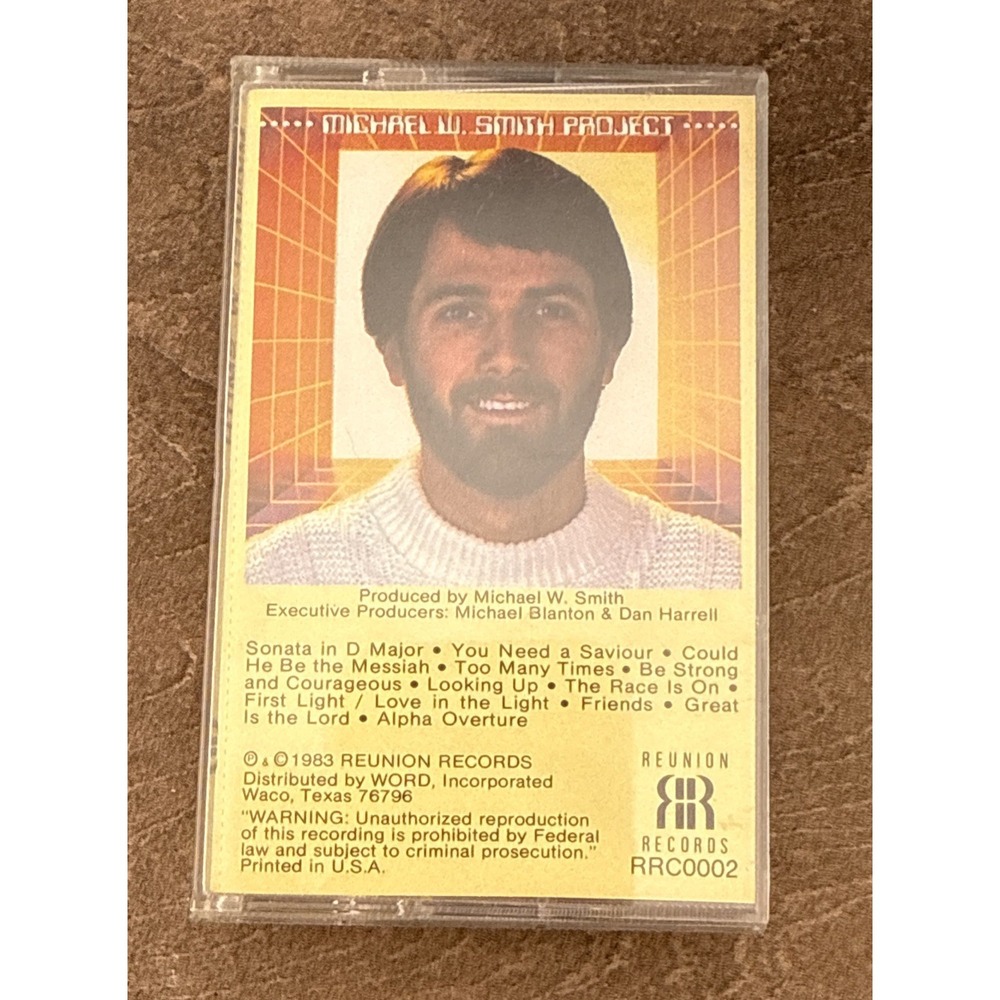 Vintage Cassette Tape Michael W Smith Project 1983 Reunion Christian Music CCM